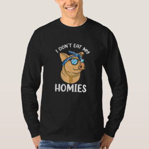 T-shirt Je ne mange pas avec mes potes Amour Végétalien Vé