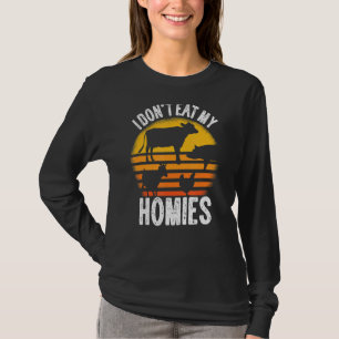 T-shirt Je ne mange pas chez moi Sauvez les animaux et All