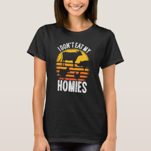 T-shirt Je ne mange pas chez moi Sauvez les animaux et All