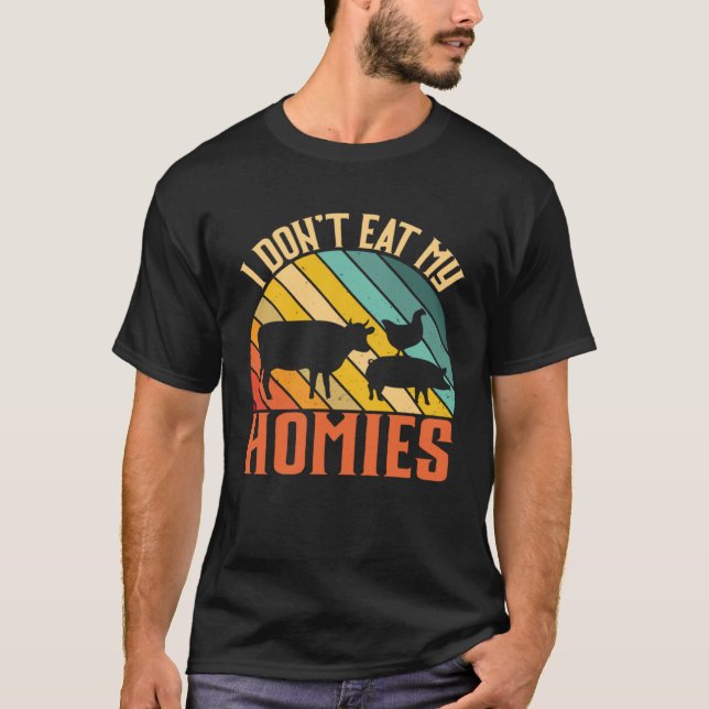 T-shirt Je ne mange pas d'animaux végétariens (Devant)
