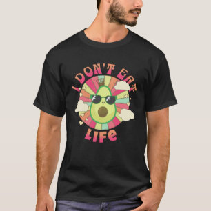 T-shirt Je ne mange pas la vie Vegan Rétro Végétalien