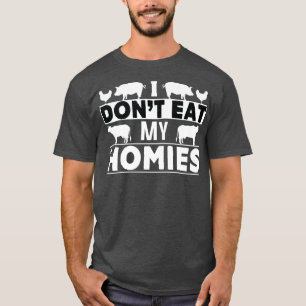 T-shirt Je ne mange pas ma maison Vegan nourriture saine m