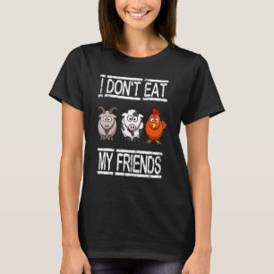 T-shirt Je ne mange pas mes amis Vegan végétarien