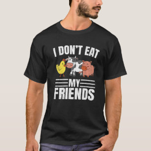 T-shirt Je ne mange pas mes amis Végétariens Légumes