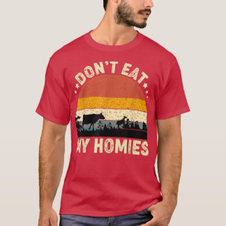 T-shirt Je ne mange pas mes Homies Funny Vegan Vegetarian 