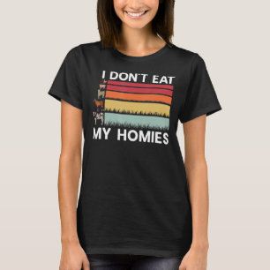 T-shirt Je ne mange pas mes Homies Veggie Food Vegan