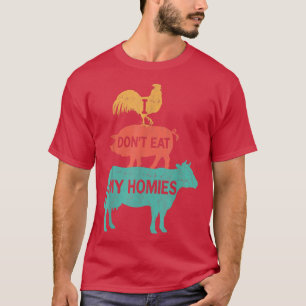T-shirt Je ne mange pas mes maisons Vintage drôle Vegan An