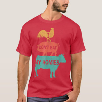 T-shirt Je ne mange pas mes maisons Vintage drôle Vegan An