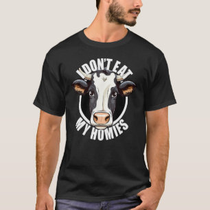 T-shirt Je ne mange pas mes potes végan végétarien vache a