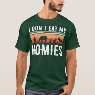 T-shirt Je ne mange pas mes potes végétariens végétaliens