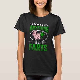 T-shirt Je ne mange rien qui péte Vegan Vegan Dire