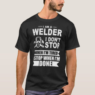 T-shirt Je ne m'arrête pas quand je suis fatigué je m'ar