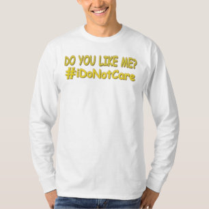 T-shirt "Je Ne M'En Soucie Pas" Mignonne Conception D'Expr