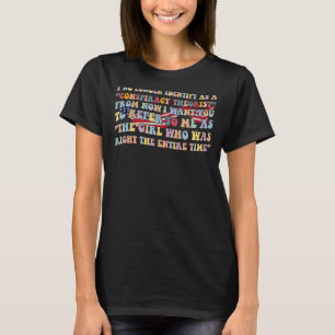 T-shirt Je Ne M'Identifie Plus Comme Un Théoriste Conspira