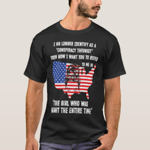 T-shirt Je Ne M'Identifie Plus Comme Un Théoriste Conspira