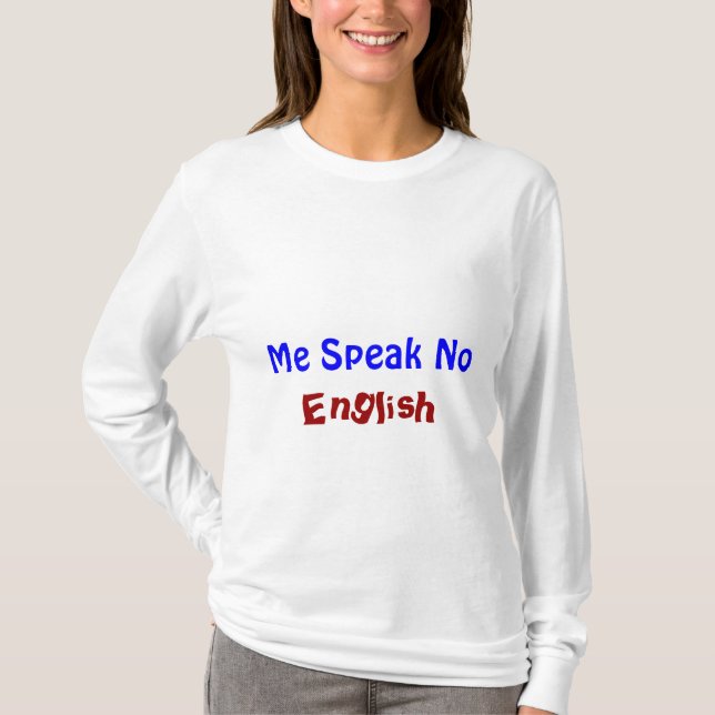 T-shirt Je ne parle pas anglais (Devant)