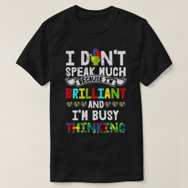 T-shirt Je Ne Parle Pas Beaucoup De Cadeaux De Sensibilisa (Design devant)