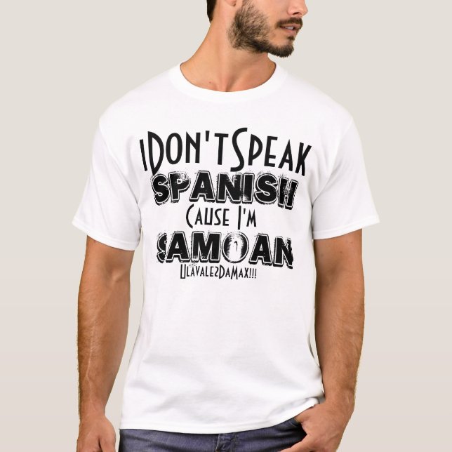 T-shirt Je ne parle pas espagnol (Devant)