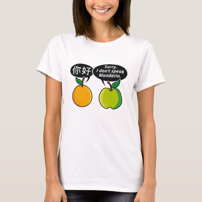 T-shirt Je ne parle pas mandarin (Devant)