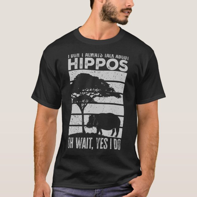 T-shirt Je ne parle pas toujours d'Hippopotame (Devant)