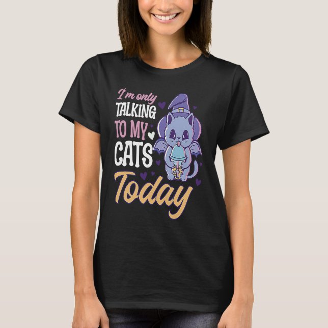 T-shirt Je ne parle qu'à mon chat Today 55 (Devant)
