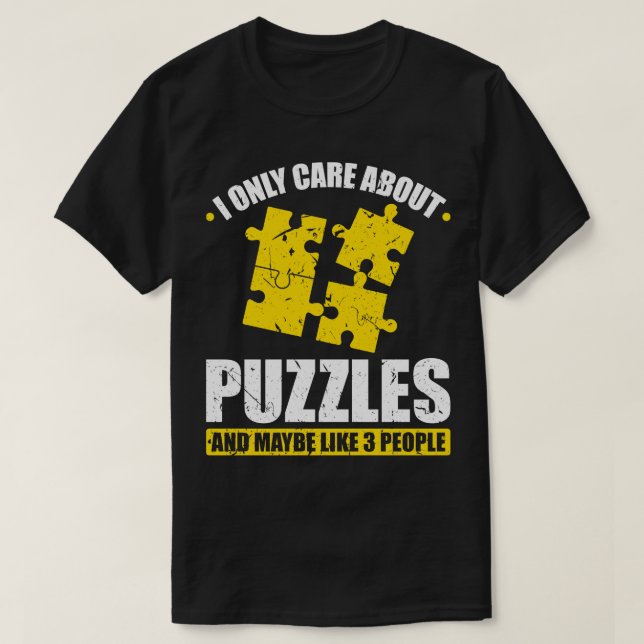 T-shirt Je ne parle que de casse-têtes (Design devant)