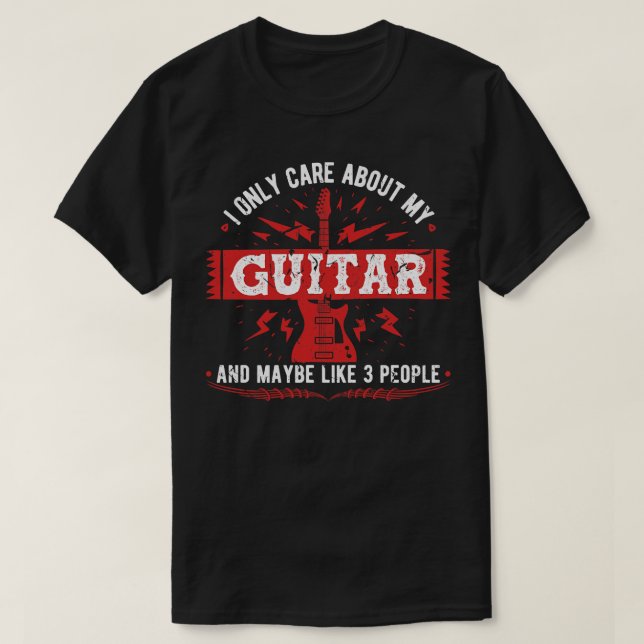 T-shirt Je ne parle que de mon musicien guitariste (Design devant)