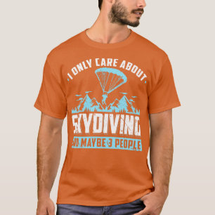 T-shirt Je ne parle que de Skydiver Parachute Skydiver