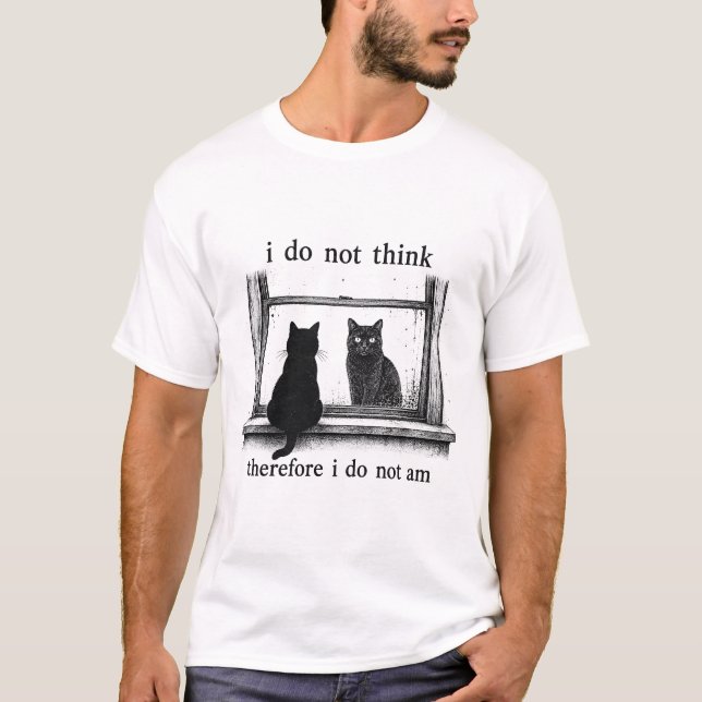 T-shirt Je ne pense donc je ne suis pas (Devant)