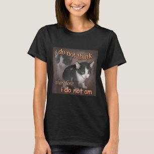 T-shirt Je ne pense donc je ne suis pas Cat Meme Hommes
