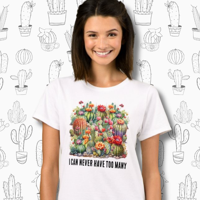 T-shirt Je Ne Peux Jamais Avoir Trop De Cactus À Fleur (Créateur téléchargé)