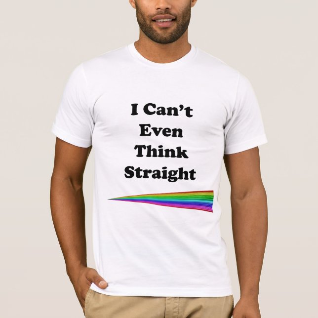 T-shirt Je ne peux même pas penser droit (Devant)