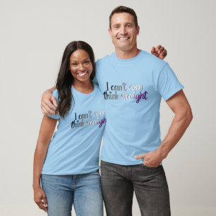 T-shirt Je ne peux même pas penser droit – Fierté asexuell