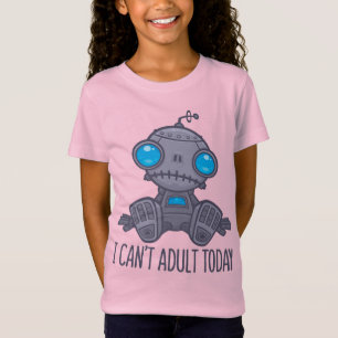 T-Shirt Je ne peux pas Adulte aujourd'hui triste robot