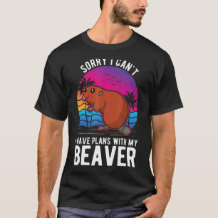 T-shirt Je ne peux pas avoir de plans avec mon castor