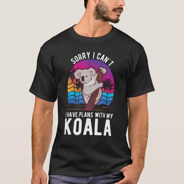 T-shirt Je ne peux pas avoir de plans avec mon Koala (Devant)