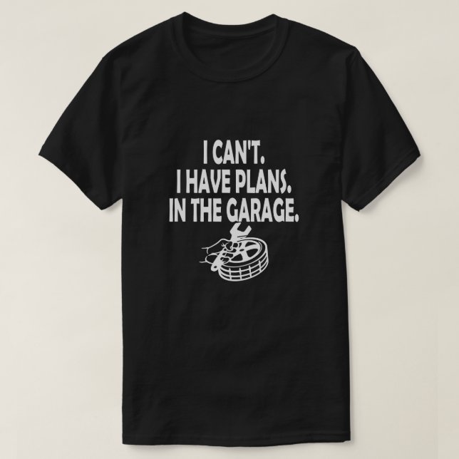 T-shirt Je ne peux pas avoir de plans dans la voiture de F (Design devant)