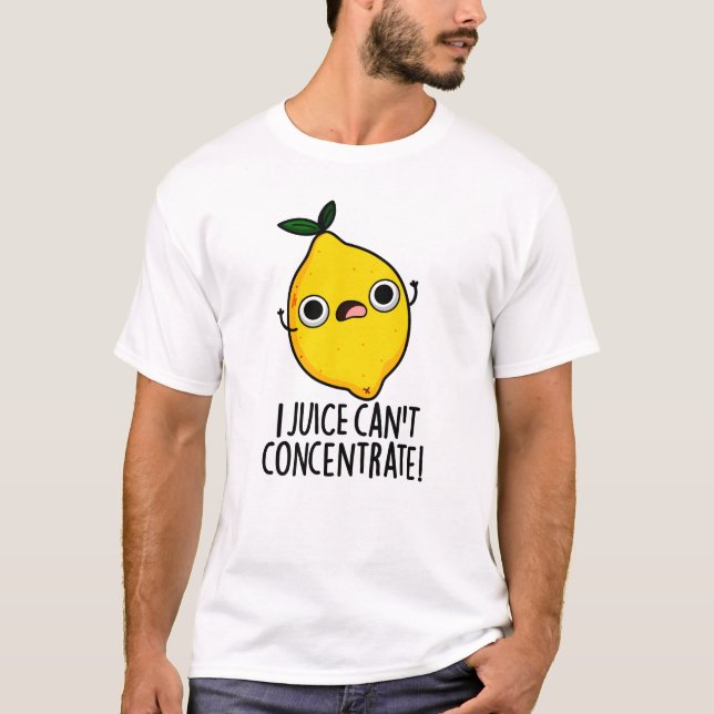 T-shirt Je ne peux pas concentrer le jeu de citron drôle (Devant)