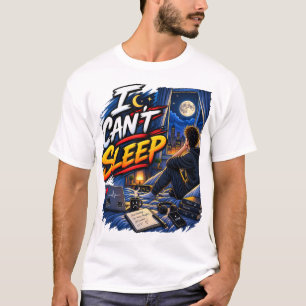 T-shirt Je ne peux pas dormir – Pensées nocturnes