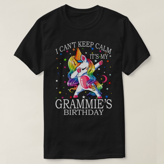 T-shirt Je ne peux pas garder le calme C'est mon GRAMMIE A (Design devant)
