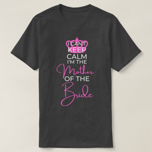 T-shirt Je ne peux pas garder le calme Famille Mariage cad (Design devant)