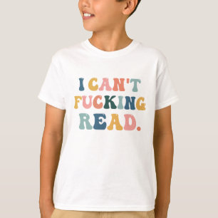 T-shirt je ne peux pas lire, chemise drôles pour tout-peti