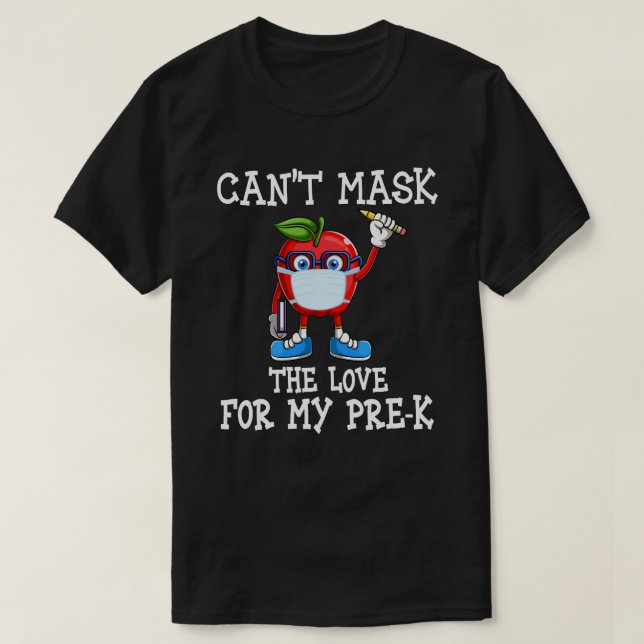 T-shirt Je ne peux pas masquer l'amour pour mon cadeau d'e (Design devant)