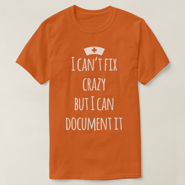 T-shirt Je ne peux pas réparer fou mais je peux le documen (Design devant)