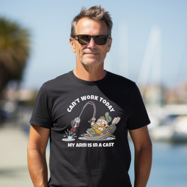 T-shirt Je ne peux pas travailler aujourd'hui Mon bras est (Créateur téléchargé)