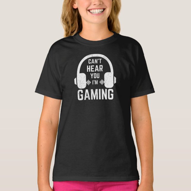 T-shirt Je ne peux pas vous entendre Je suis Jeu Gamer T-S (Devant)