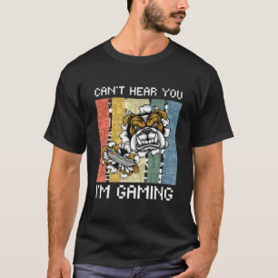 T-shirt Je ne peux pas vous entendre Je suis Joueur Jeux V