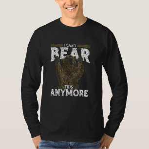 T-shirt Je ne peux plus l'supporter Ours Pun Lover Animal 