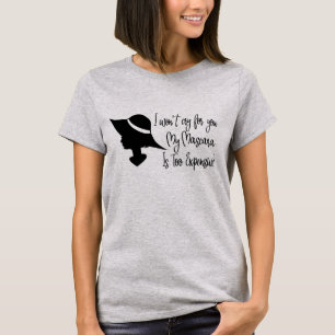 T-shirt Je ne pleurerai pas pour toi, ma mascara est trop