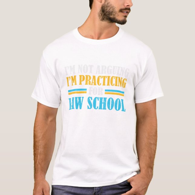 T-shirt Je ne prétends pas que je m'entraîne pour l'école  (Devant)